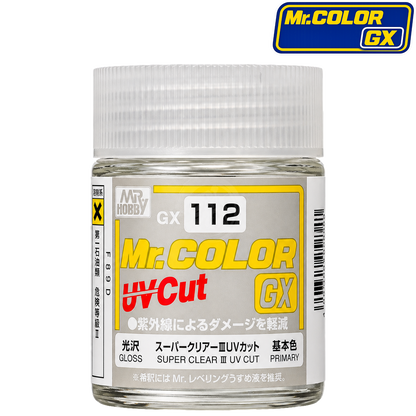 GSI Creos Super Clear III UV Cut gloss paint cover with smooth, shiny finish and UV protection for model or hobby projects