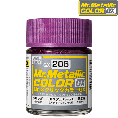 GSI Creos GX Metal Purple paint bottle with purple metallic paint visible in the image