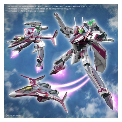 HG VF-31C Siegfried [Mirage Farina Jenius Custom] [Preorder Q4 2025] - ShokuninGunpla