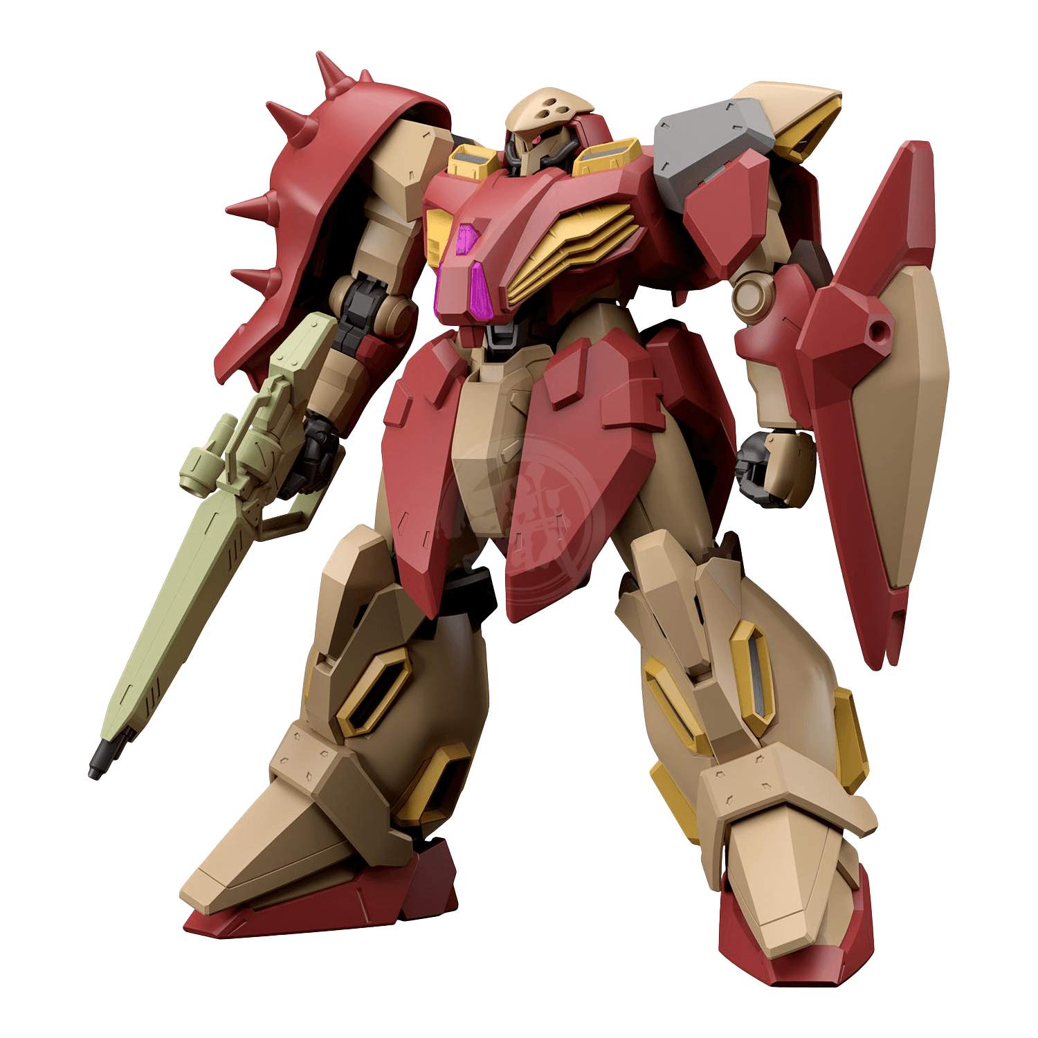 Bandai HG Model Kit HG 1/144 Messer Type-M01 Gawman Custom, detailed plastic model with intricate parts for assembly.