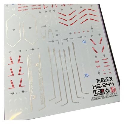 HG Immortal Justice Gundam Waterslide Decals [UV]