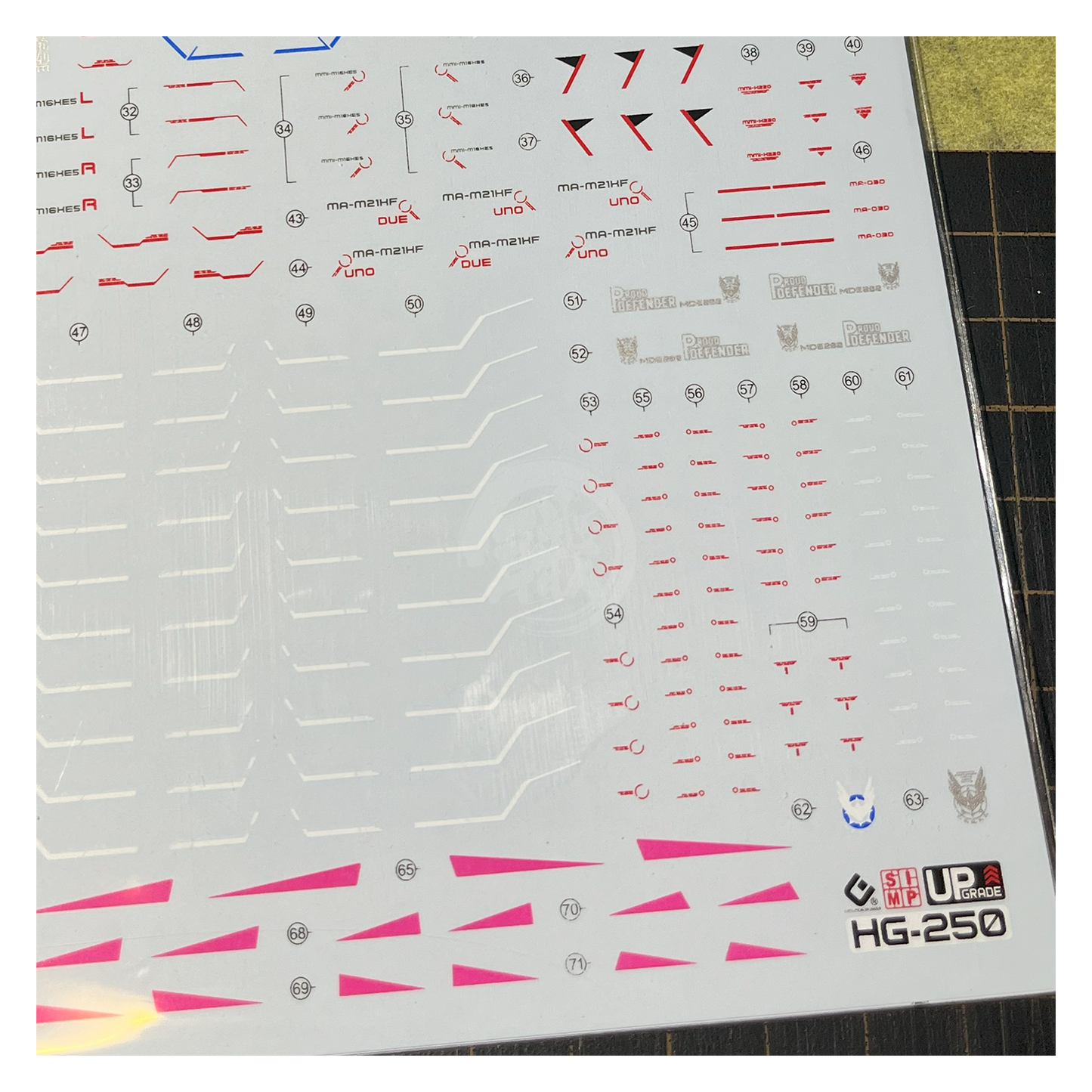 HG Mighty Strike Freedom Gundam Waterslide Decals [UV]