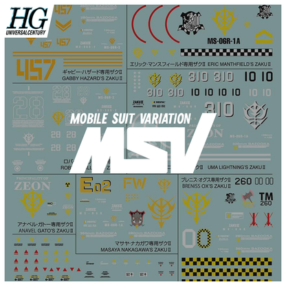Gundam Decal 110 [Mobile Suit Gundam MSV Multiuse 1] - ShokuninGunpla