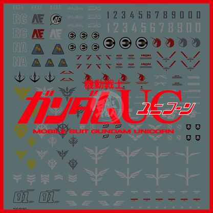 Gundam Decal 107 [Mobile Suit Gundam UC Multiuse 1]