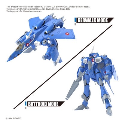 HG VF-22S Sturmvogel II Waterslide Decals