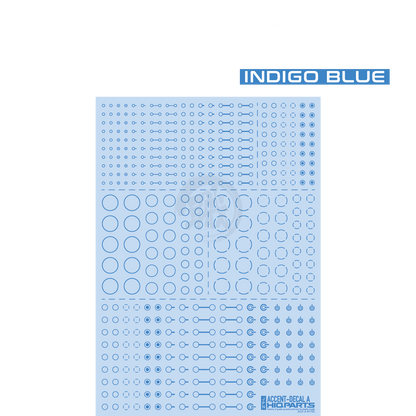 HIQParts - Accent Decal A [Indigo Blue] - ShokuninGunpla