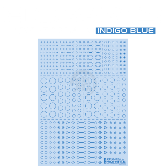 HIQParts - Accent Decal A [Indigo Blue] - ShokuninGunpla