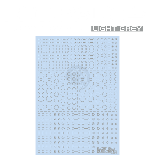 HIQParts - Accent Decal A [Light Grey] - ShokuninGunpla