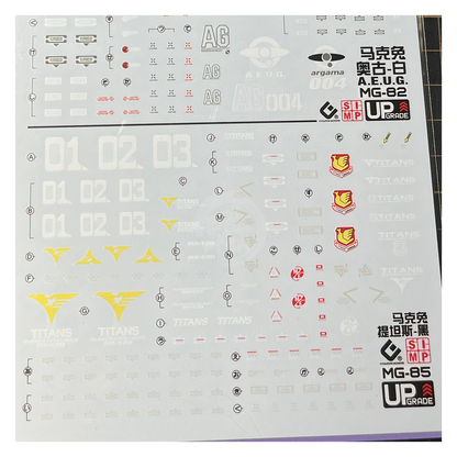 MG Gundam Mk-II [A.E.U.G / Titans] Waterslide Decals [UV]