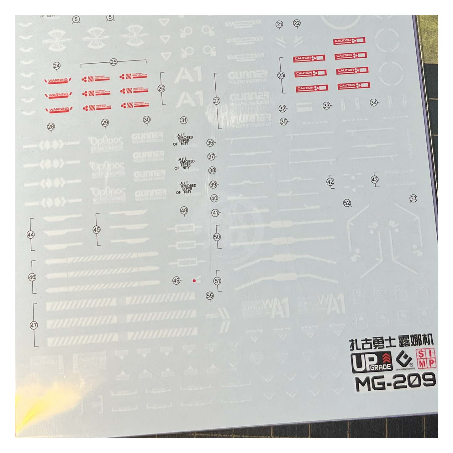 MG Gunner Zaku Warrior [Lunamaria Hawke Custom] Waterslide Decals [UV]