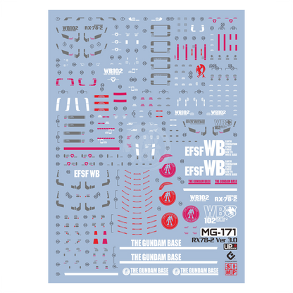 MG RX-78-2 Gundam [Ver. 3.0] Waterslide Decals [UV]