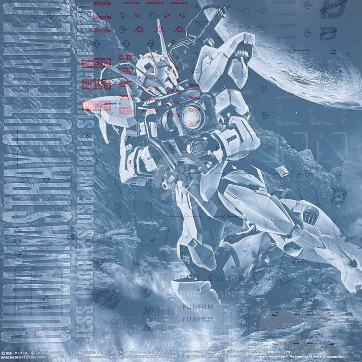 EVO Studio - MG Gundam Astray Out Frame D Waterslide Decals - ShokuninGunpla