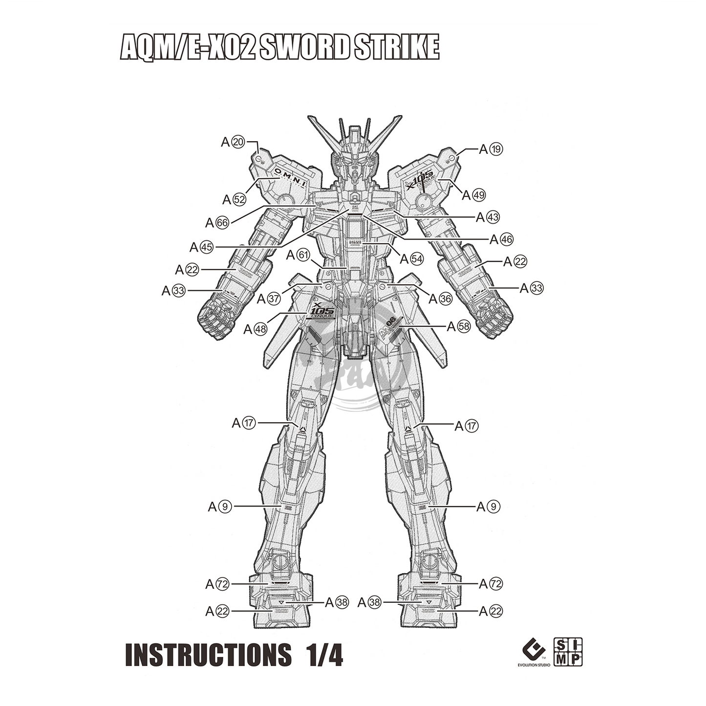 EVO Studio - MG Sword Strike Gundam [DM] Waterslide Decals - ShokuninGunpla