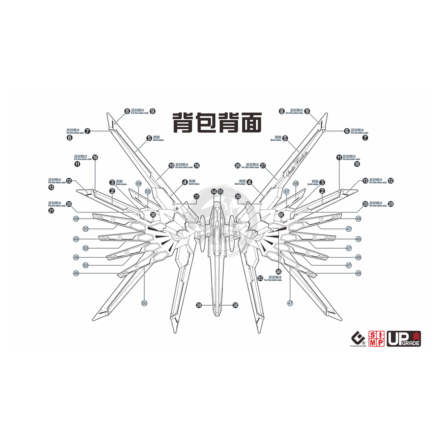 HG Mighty Strike Freedom Gundam Waterslide Decals [UV]