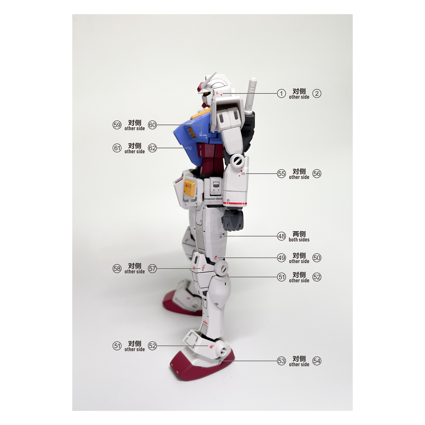 HG RX-78-2 Gundam Beyond Global Waterslide Decals [UV]