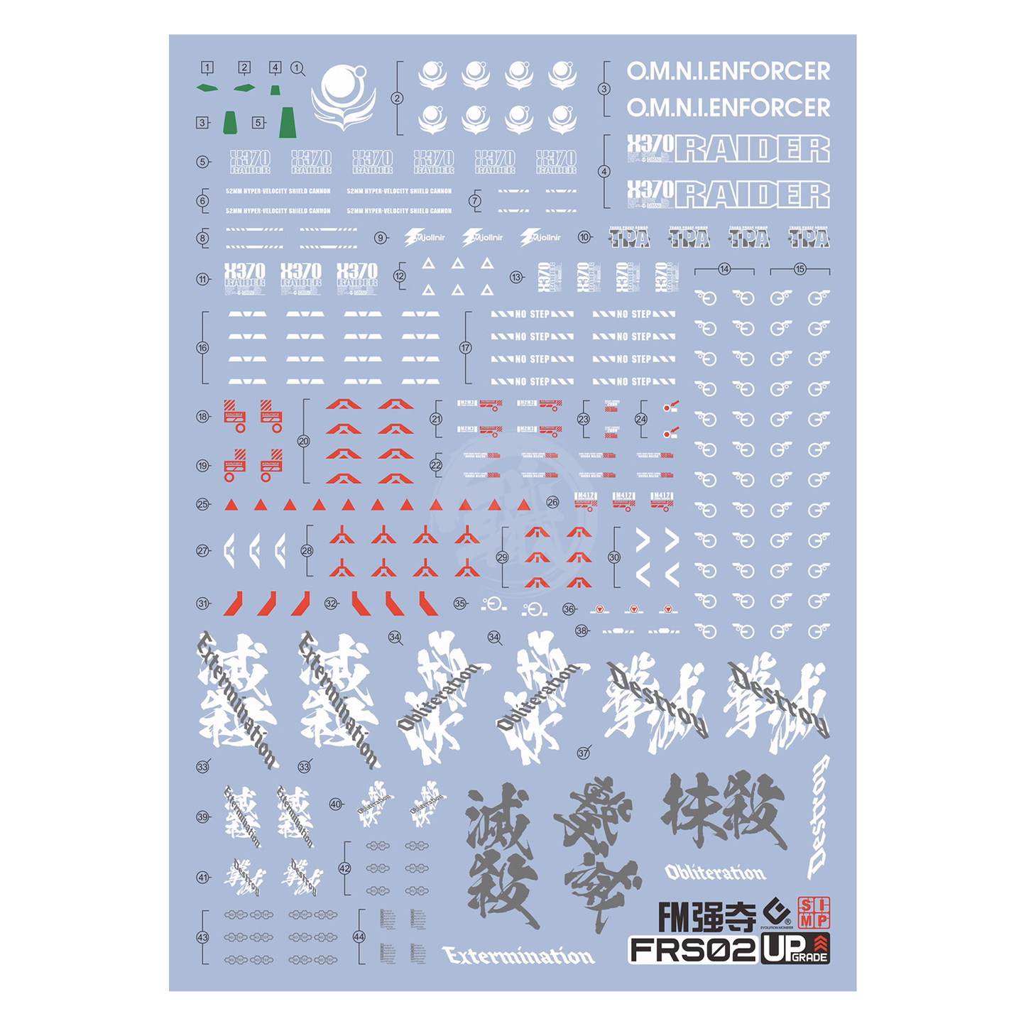 Full Mechanics Raider Gundam Waterslide Decals [UV]