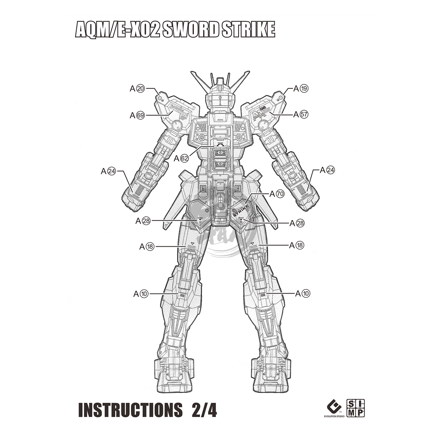 EVO Studio - MG Sword Strike Gundam [DM] Waterslide Decals - ShokuninGunpla