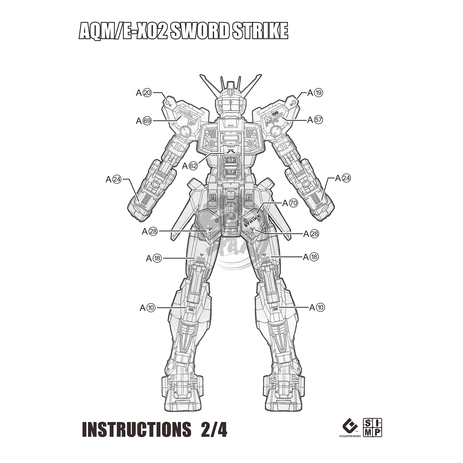 EVO Studio - MG Sword Strike Gundam [DM] Waterslide Decals - ShokuninGunpla