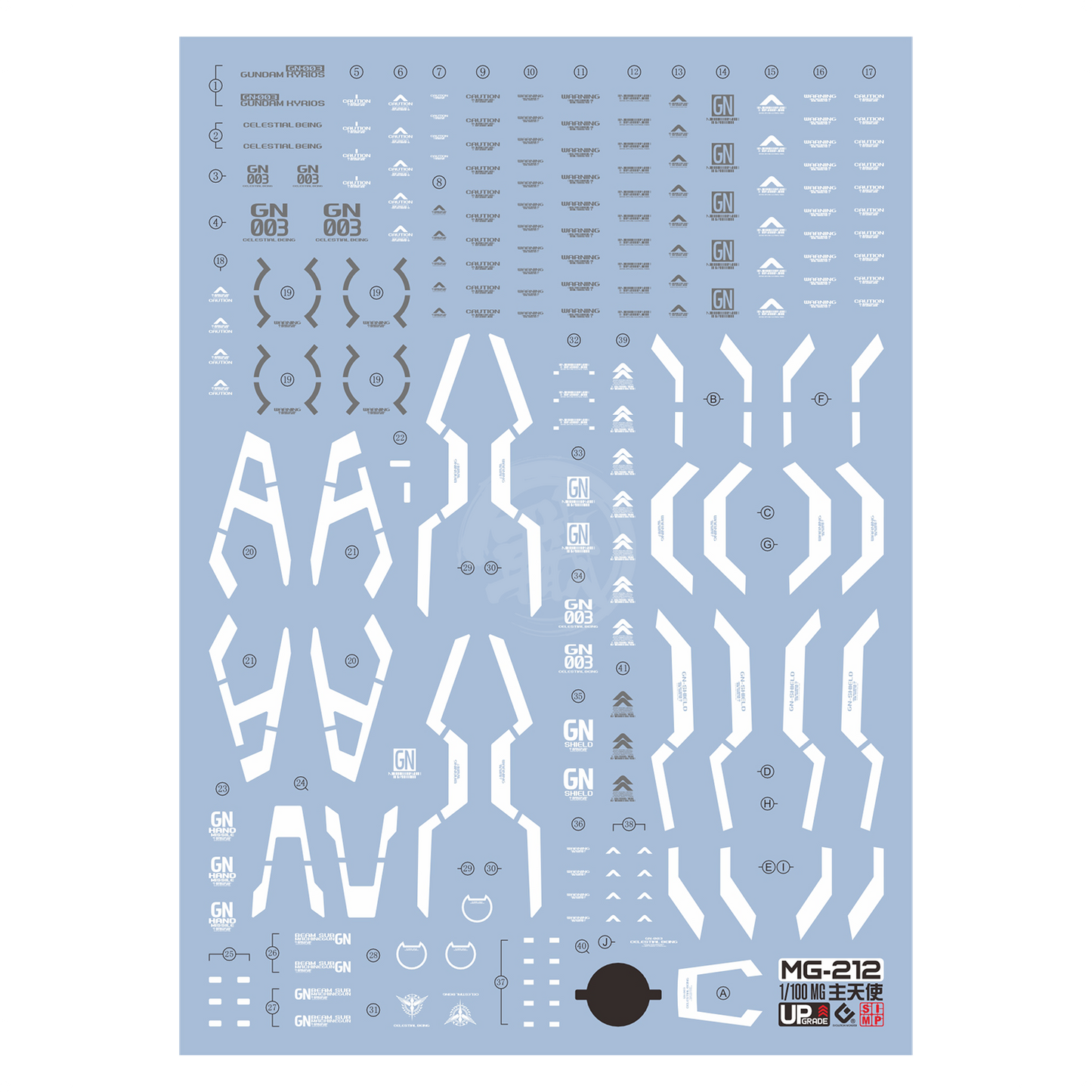 MG Gundam Kyrios Waterslide Decals [UV]