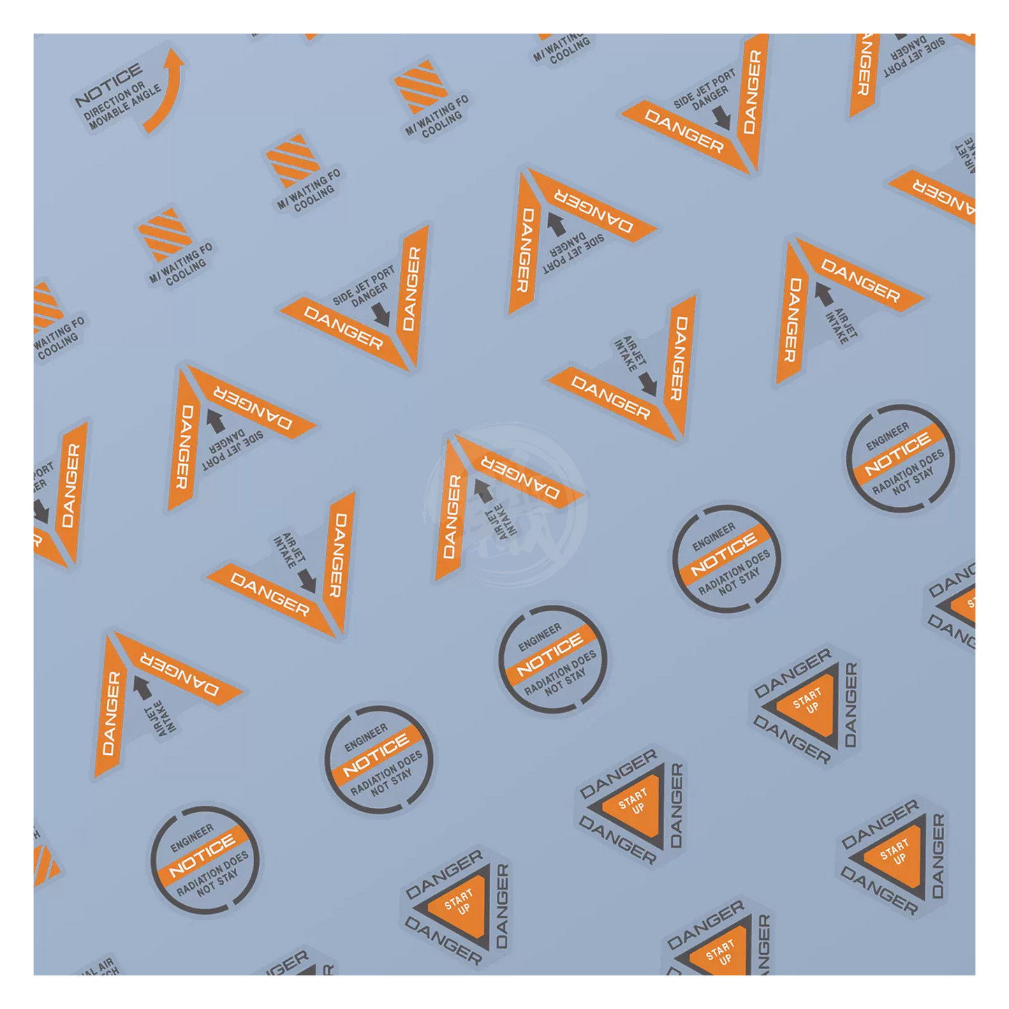 Monster Ultra-Precision Printing Water Decals [T03] [Orange & Grey]