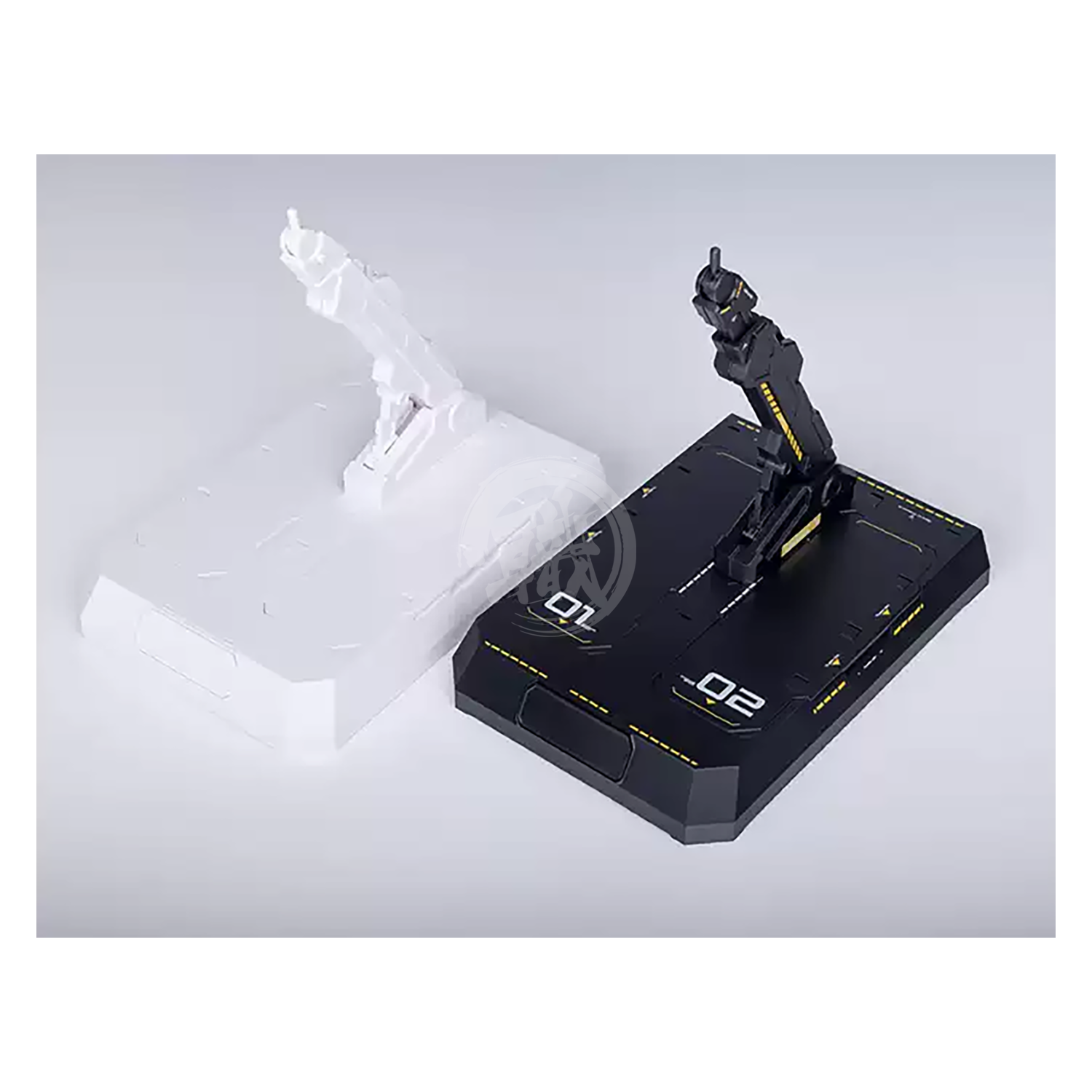 HobbyMio - Action Base with Storage Compartment [Black] - ShokuninGunpla