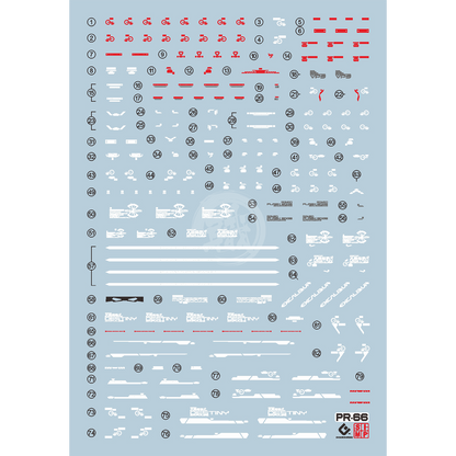 EVO Studio - RG Destiny Impulse Gundam Waterslide Decals [Fluorescent] - ShokuninGunpla