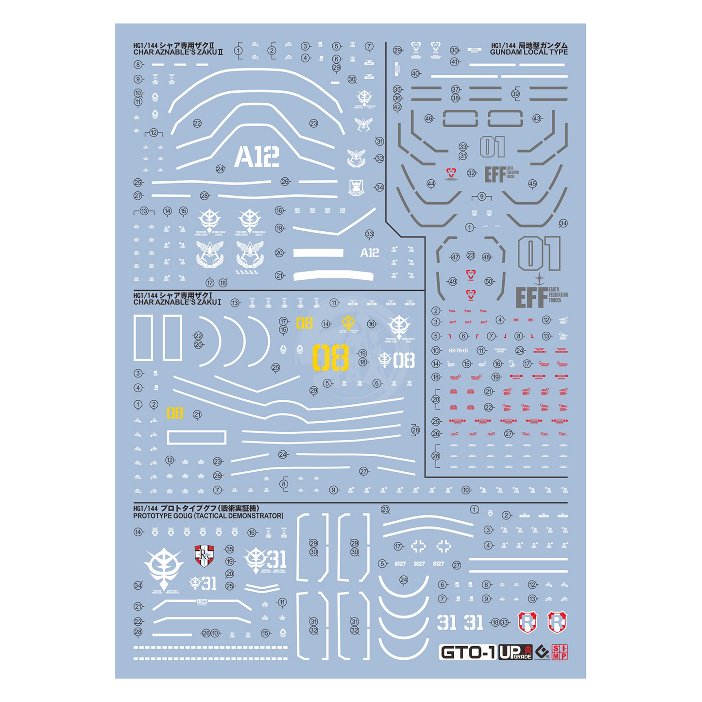 HG "Gundam The Origin" Decals [Multiuse] - Set 1