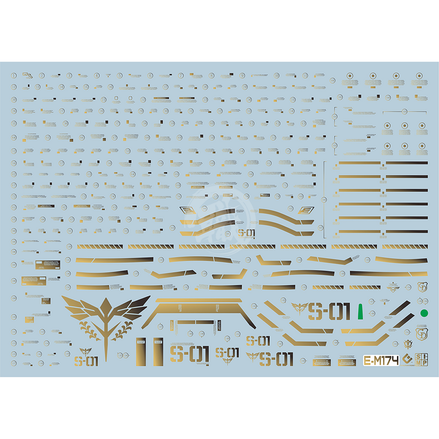MG Sazabi Ver.Ka Waterslide Decals [Chrome Gold Ver.] [Legacy]