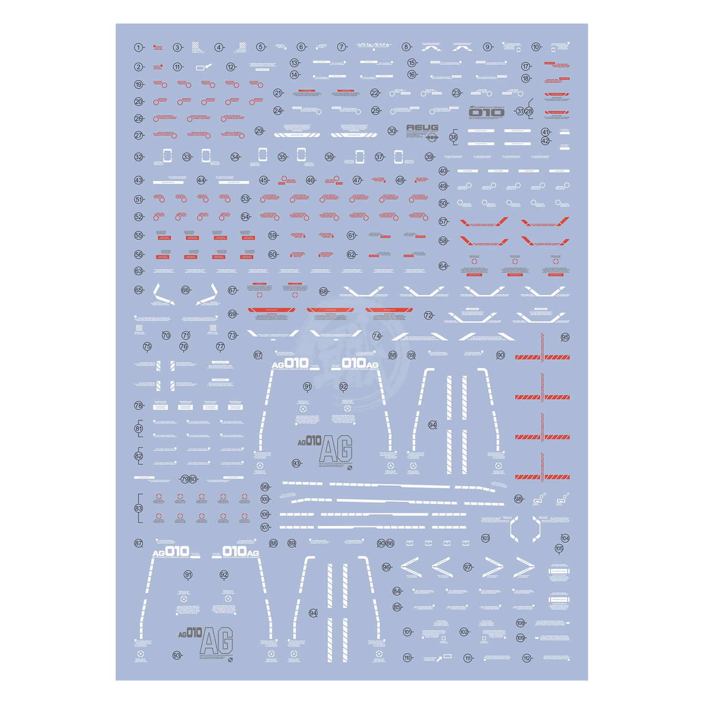 MG ZZ / Enhanced ZZ Gundam Ver.Ka Waterslide Decals [UV]