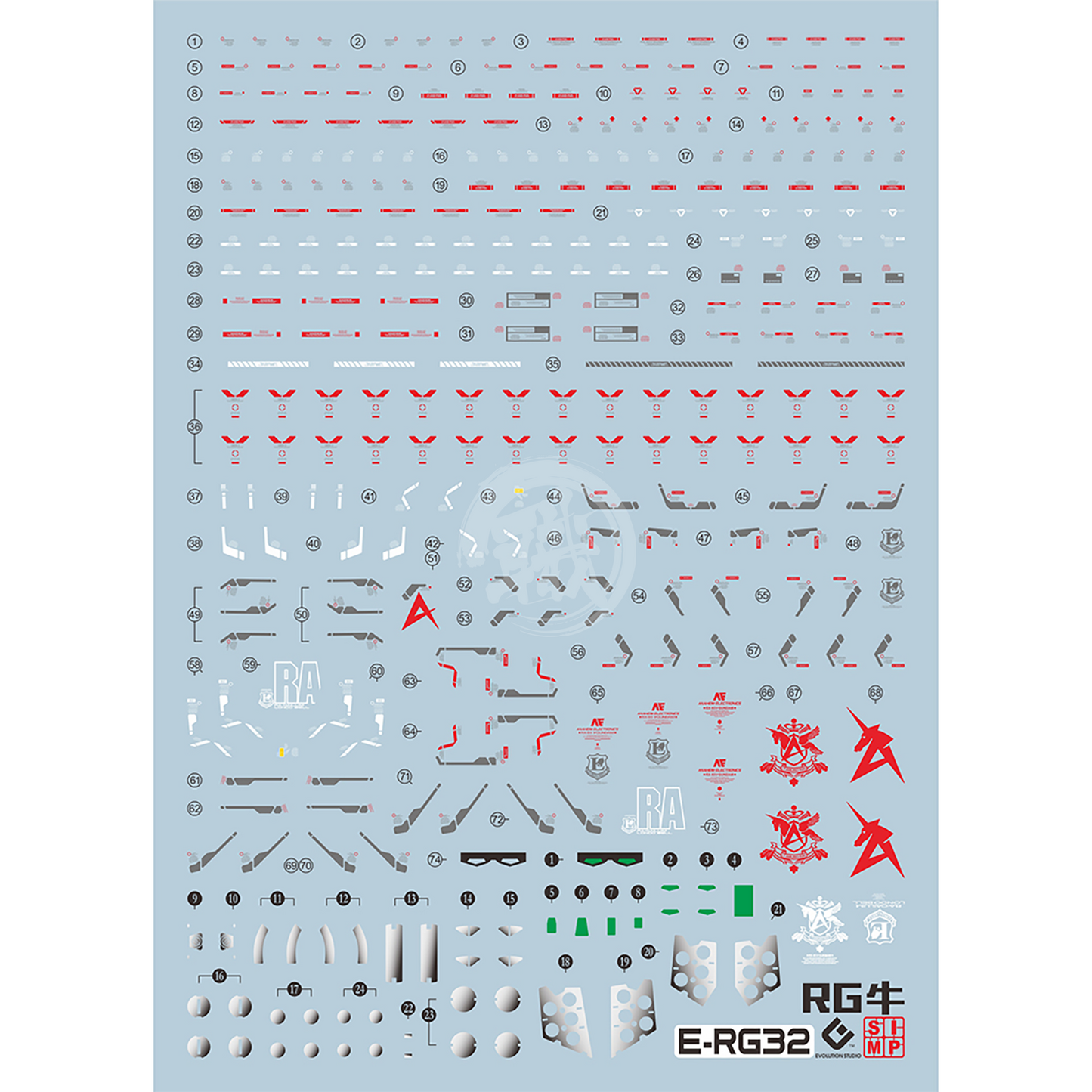 RG Nu Gundam Waterslide Decals [UV] [Legacy]