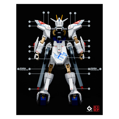 HG Mighty Strike Freedom Gundam Waterslide Decals [UV]