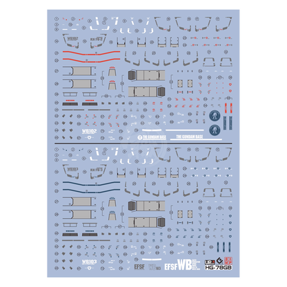 HG RX-78-2 Gundam Beyond Global Waterslide Decals [UV]