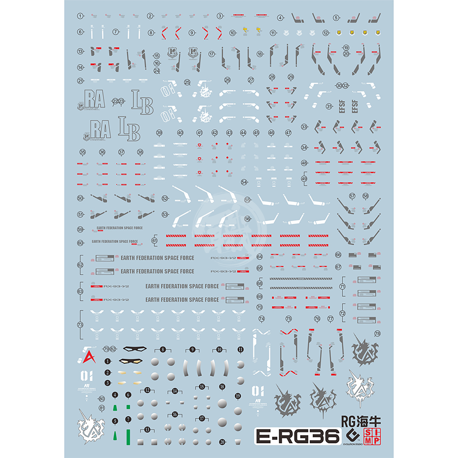 RG Hi-Nu Gundam Waterslide Decals [UV] [Legacy] - ShokuninGunpla