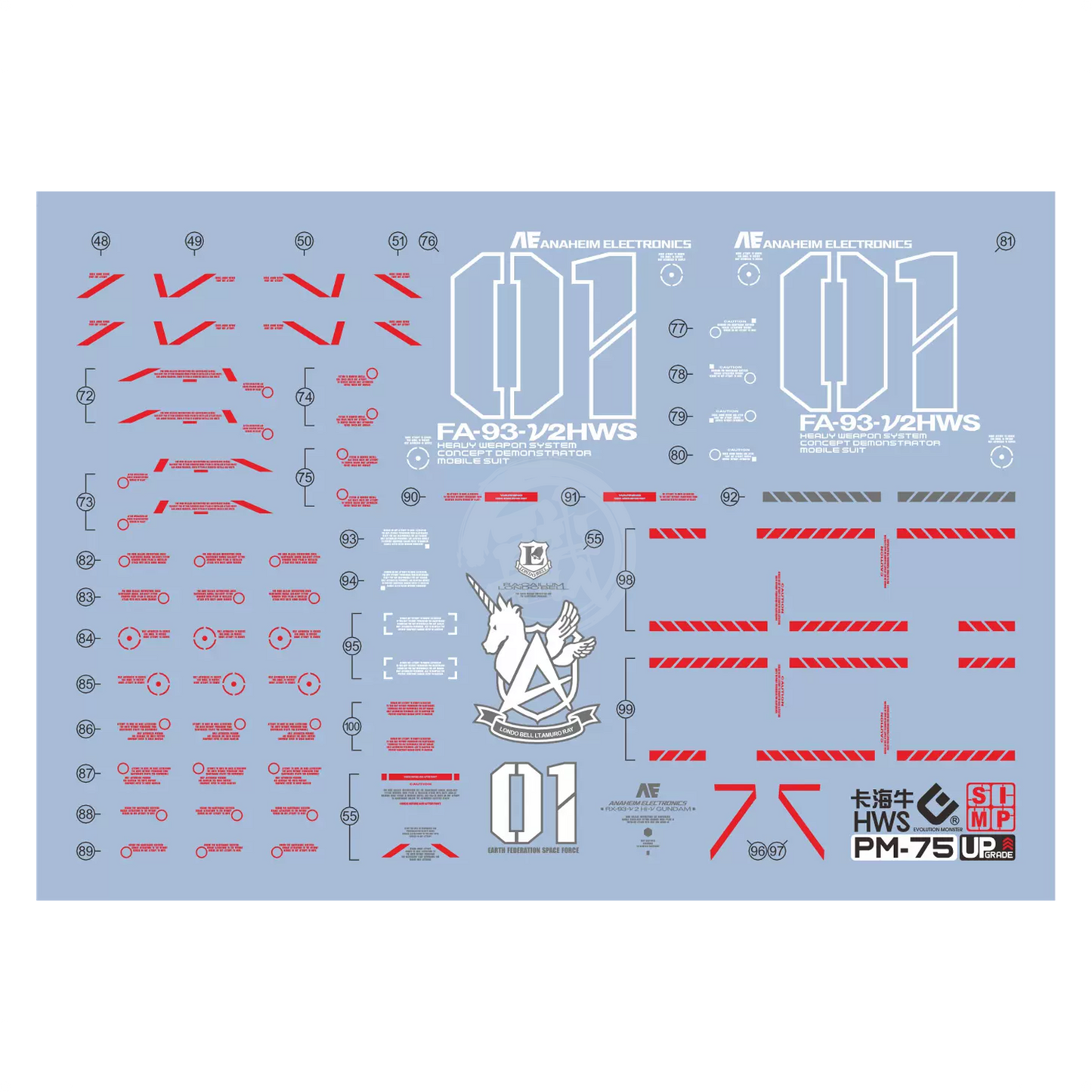 MG Hi-Nu Gundam [H.W.S] Ver.Ka Waterslide Decals [UV]