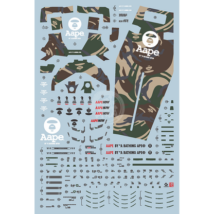 EVO Studio - MG RX-78-2 Gundam [Ver 3.0] [AAPE Green Camo Ver.] Waterslide Decals - ShokuninGunpla