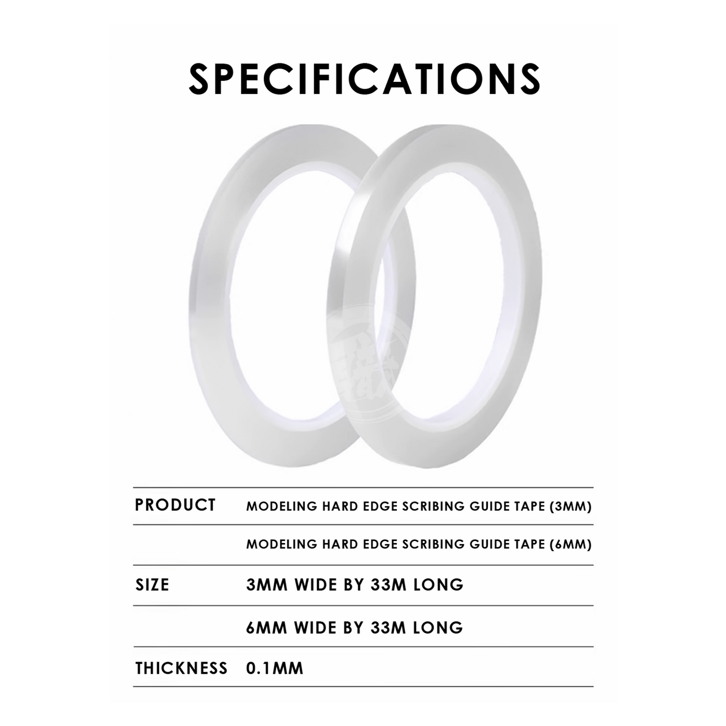 Ray Studio - Modeling Hard Edge Scribing Guide Tape [6mm] - ShokuninGunpla