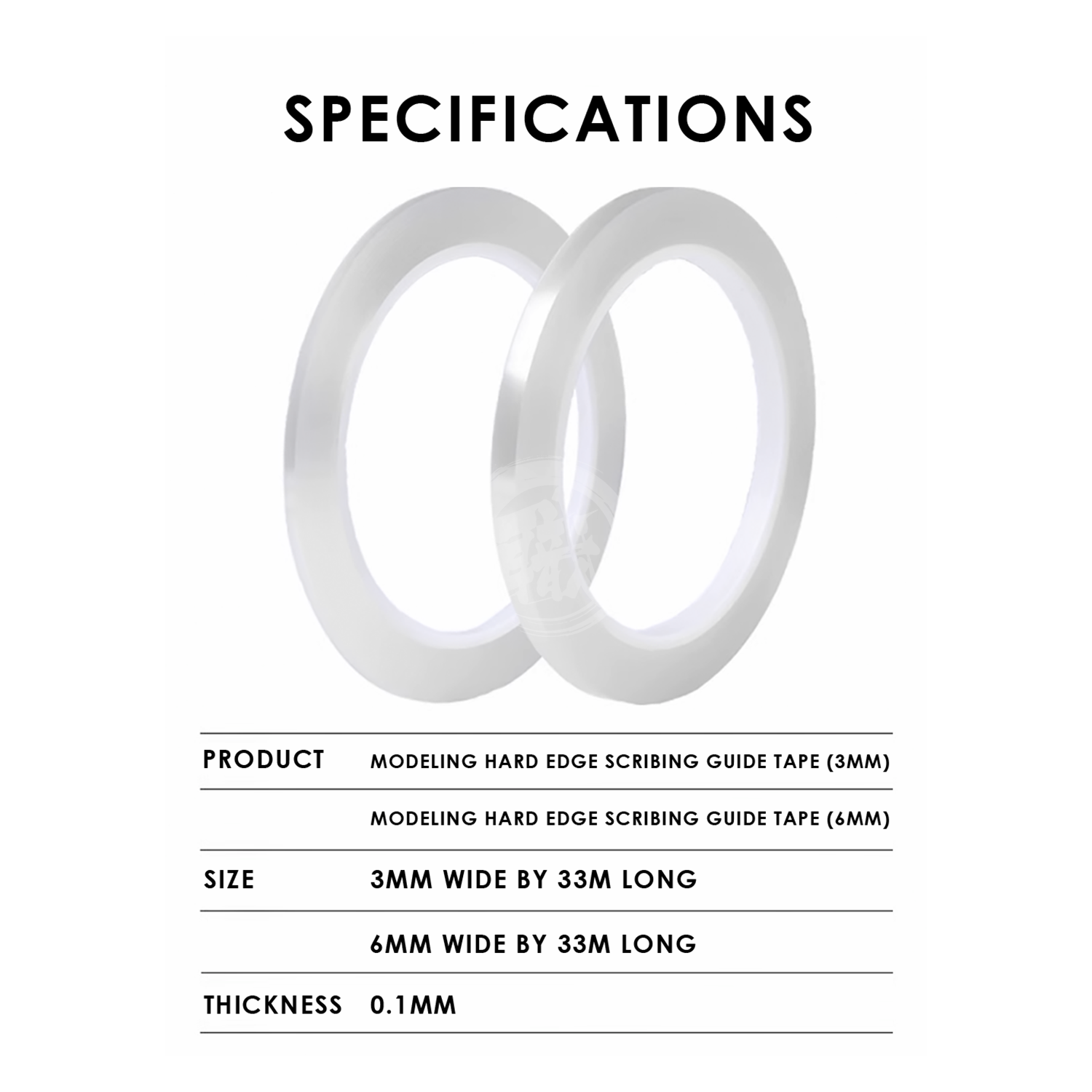 Ray Studio - Modeling Hard Edge Scribing Guide Tape [6mm] - ShokuninGunpla