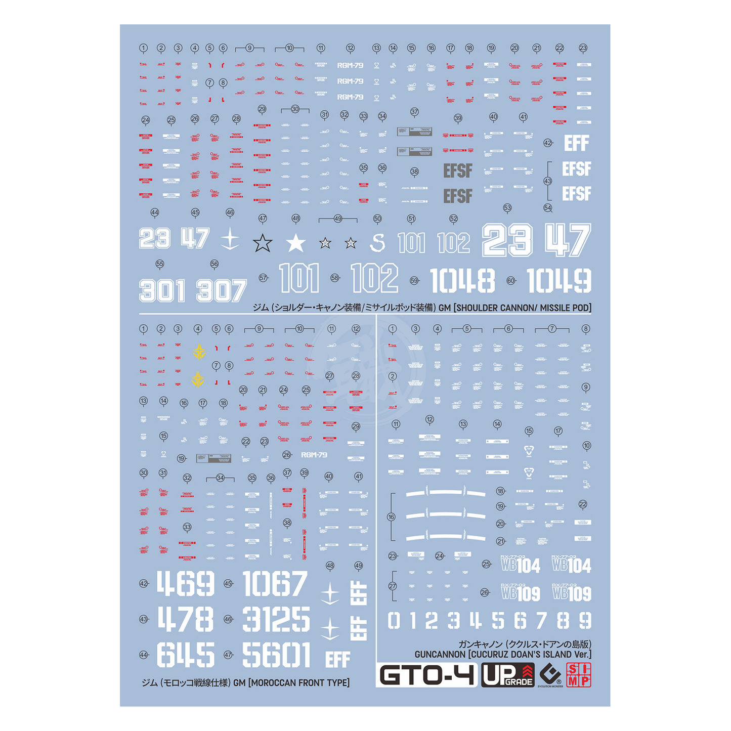 HG "Gundam The Origin" Decals [Multiuse] - Set 4