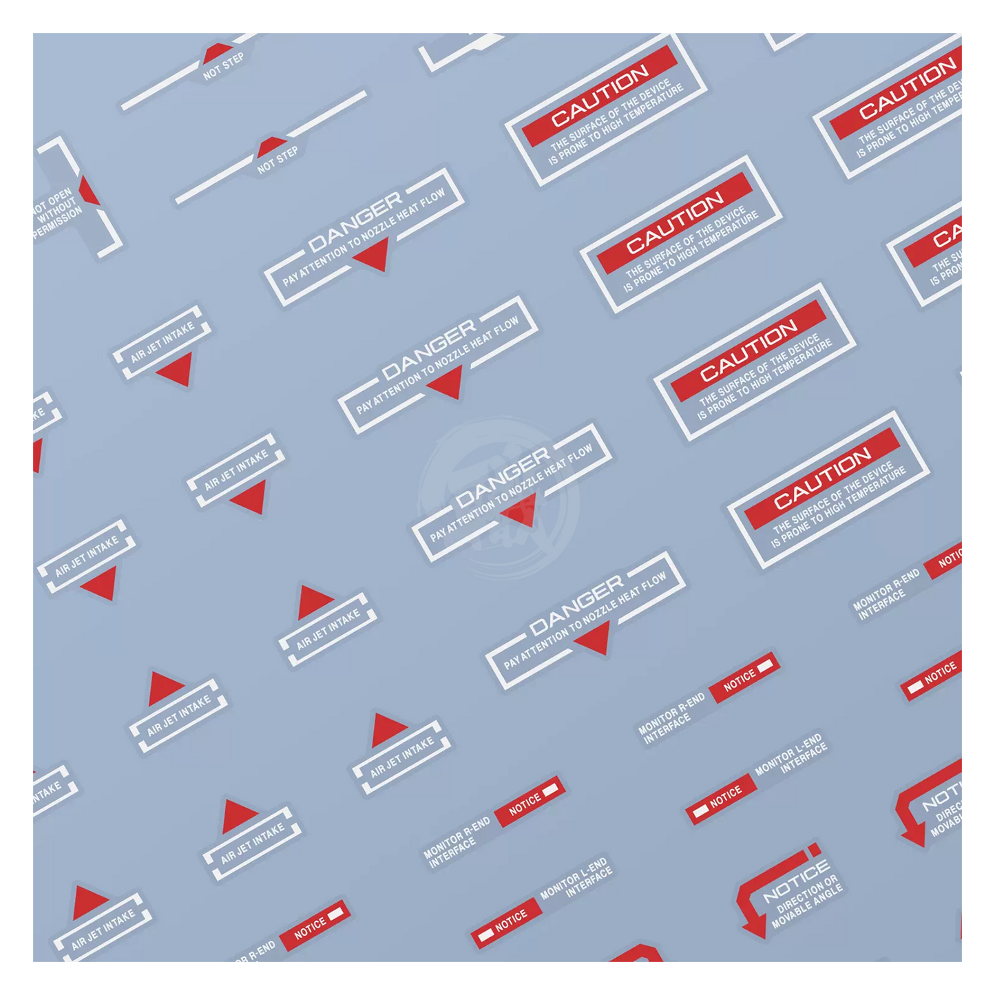 Monster Ultra-Precision Printing Water Decals [T03] [Red & Grey]