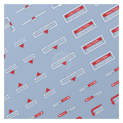 Monster Ultra-Precision Printing Water Decals [T03] [Red & Grey]