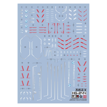 HG Immortal Justice Gundam Waterslide Decals [UV]