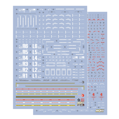 MGEX Unicorn Gundam Ver.Ka Waterslide Decals [Extreme Clear] [UV]