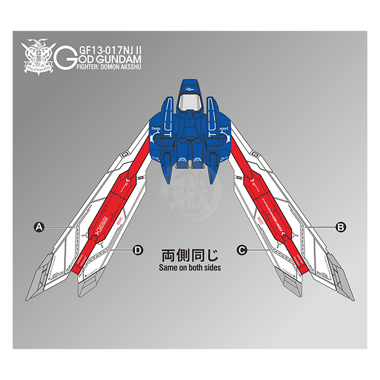 RG God Gundam Waterslide Decals [UV]