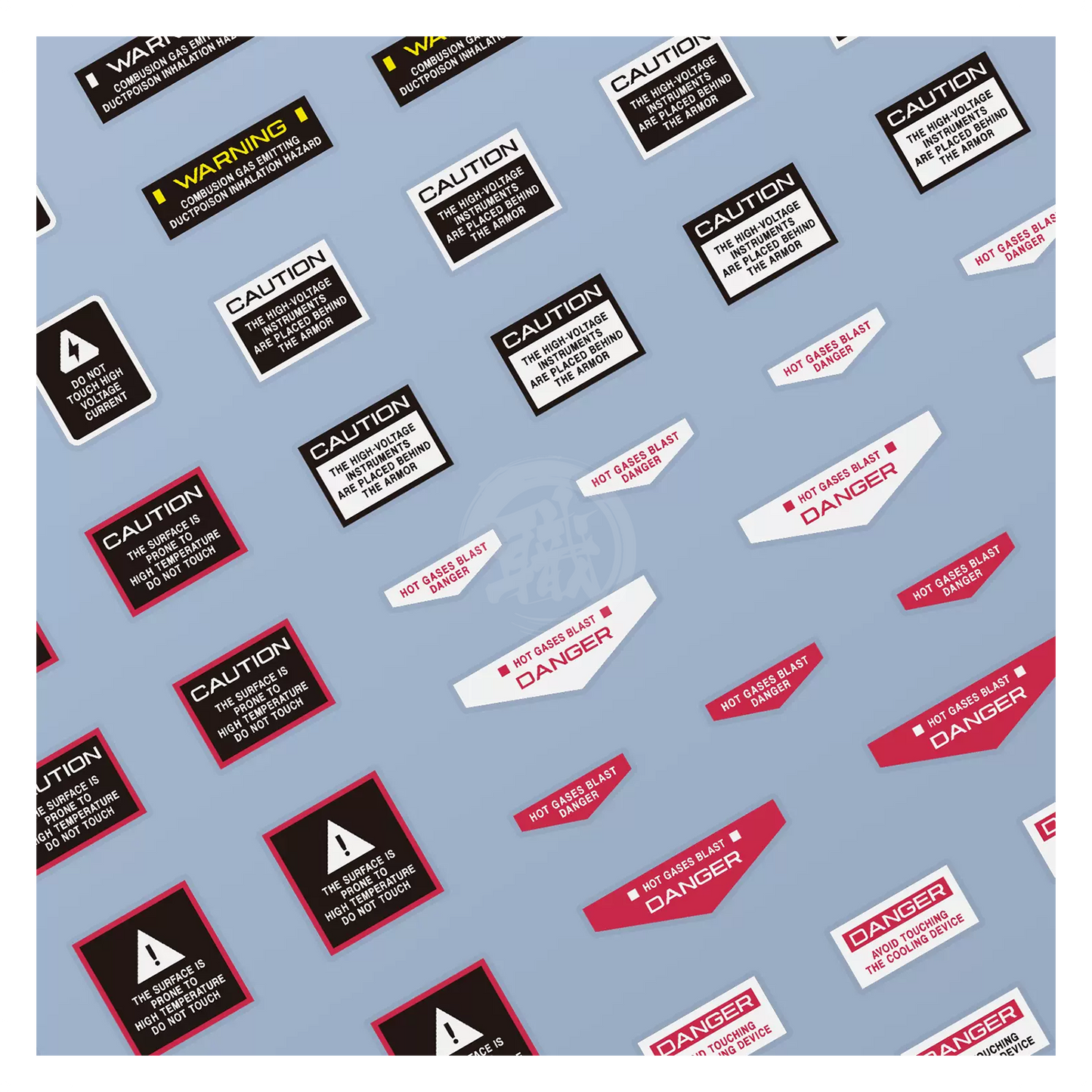 Monster Ultra-Precision Printing Water Decals [J01] [Multi-Color Caution Signs]