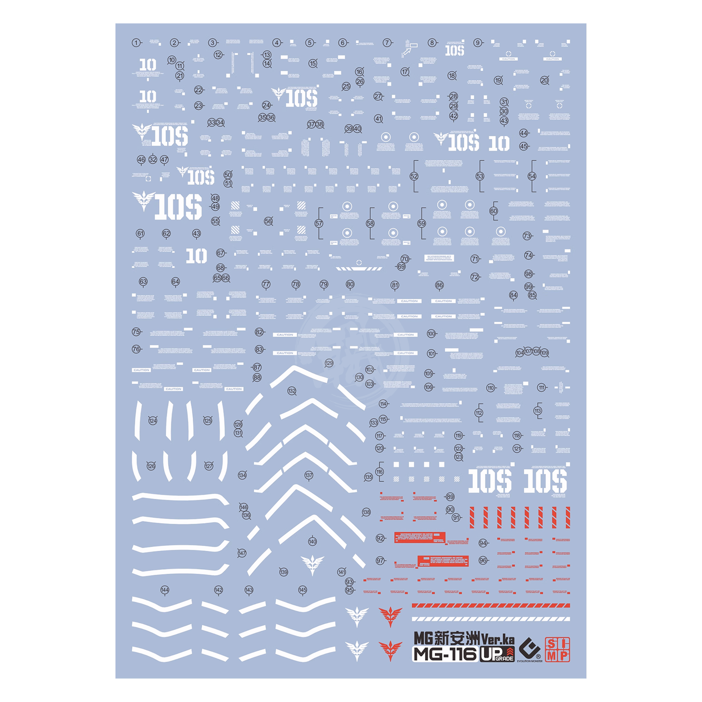 MG Sinanju Waterslide Decals [Regular Ver.] - ShokuninGunpla
