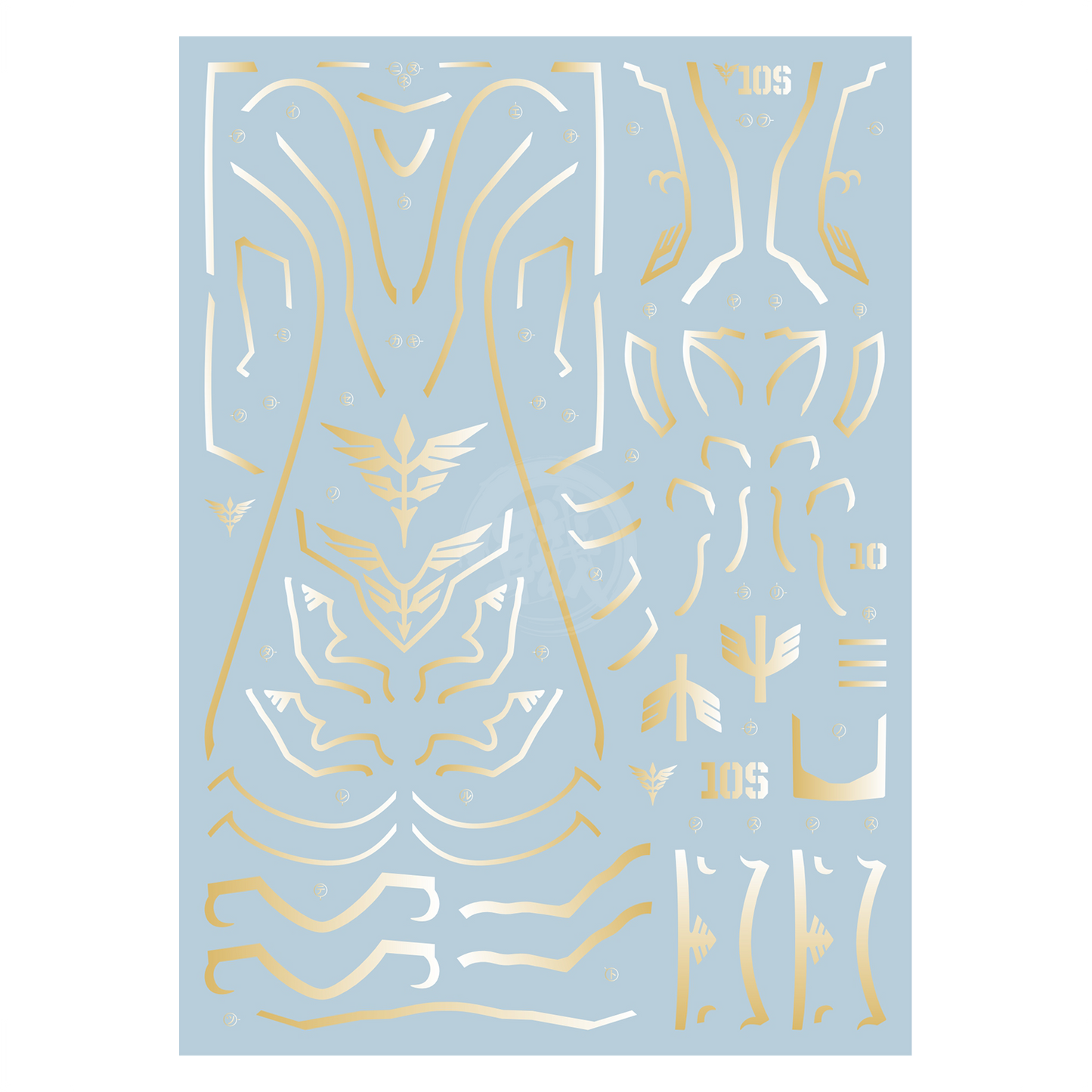 MG Sinanju [OVA Ver.] Waterslide Decals [With Foil Gold Sleeves] - ShokuninGunpla