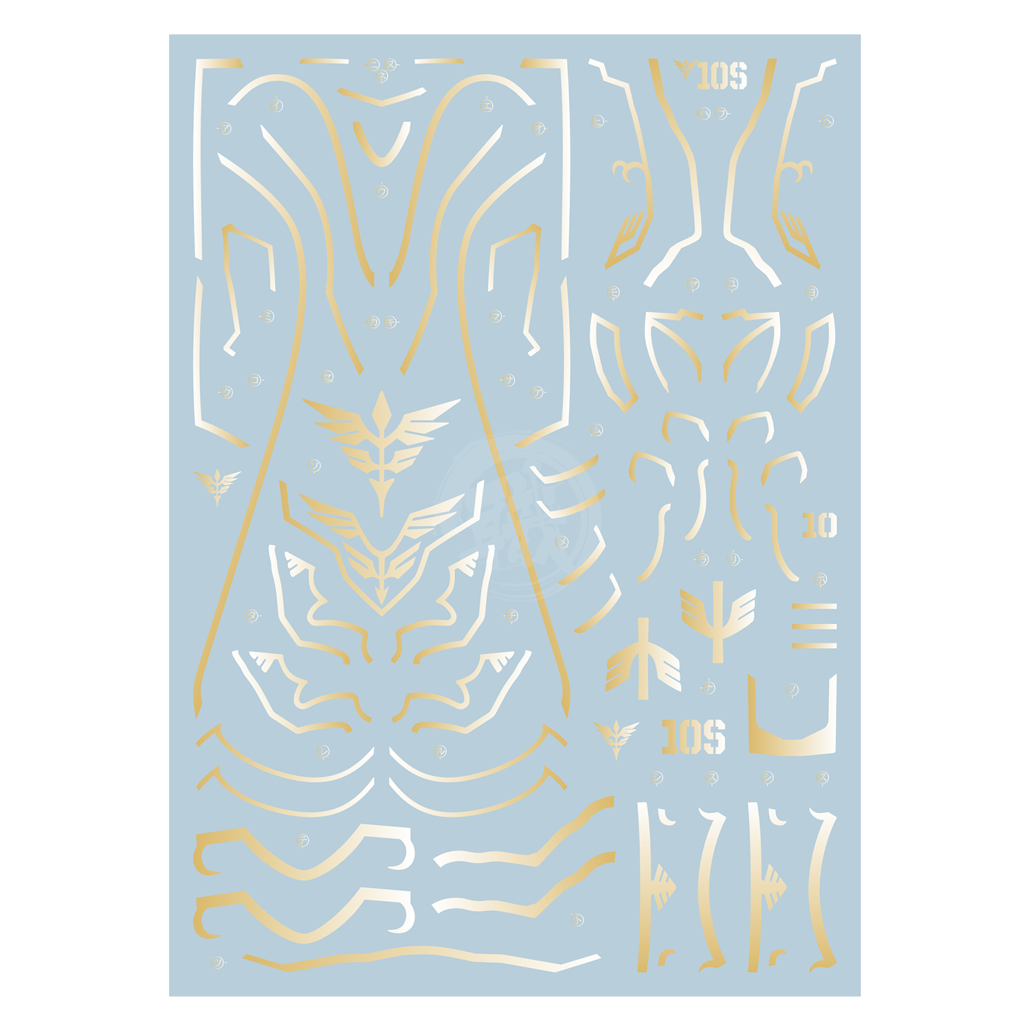 MG Sinanju [OVA Ver.] Waterslide Decals [With Foil Gold Sleeves] - ShokuninGunpla