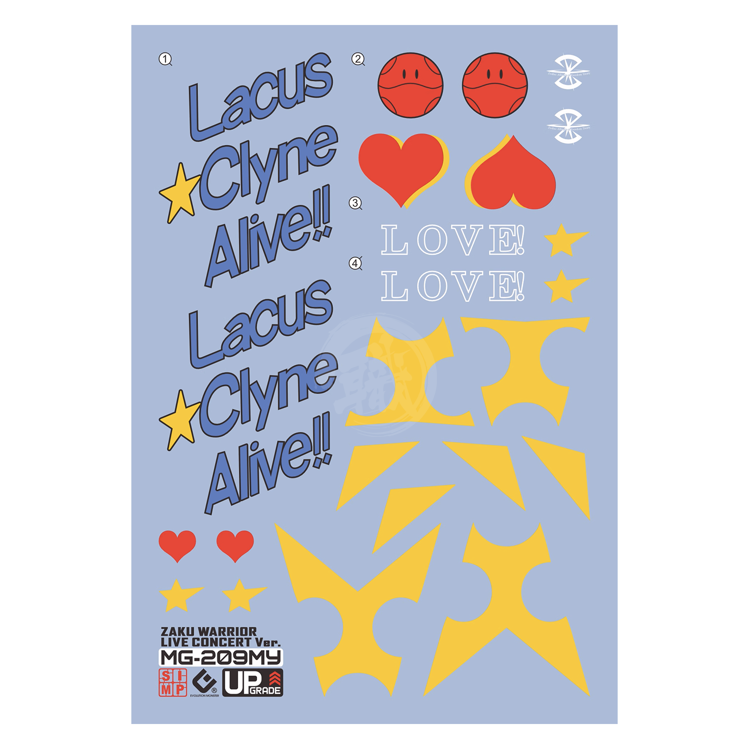 MG Zaku Warrior [Live Concert Ver.] Waterslide Decals - ShokuninGunpla