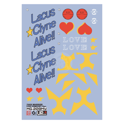 MG Zaku Warrior [Live Concert Ver.] Waterslide Decals - ShokuninGunpla