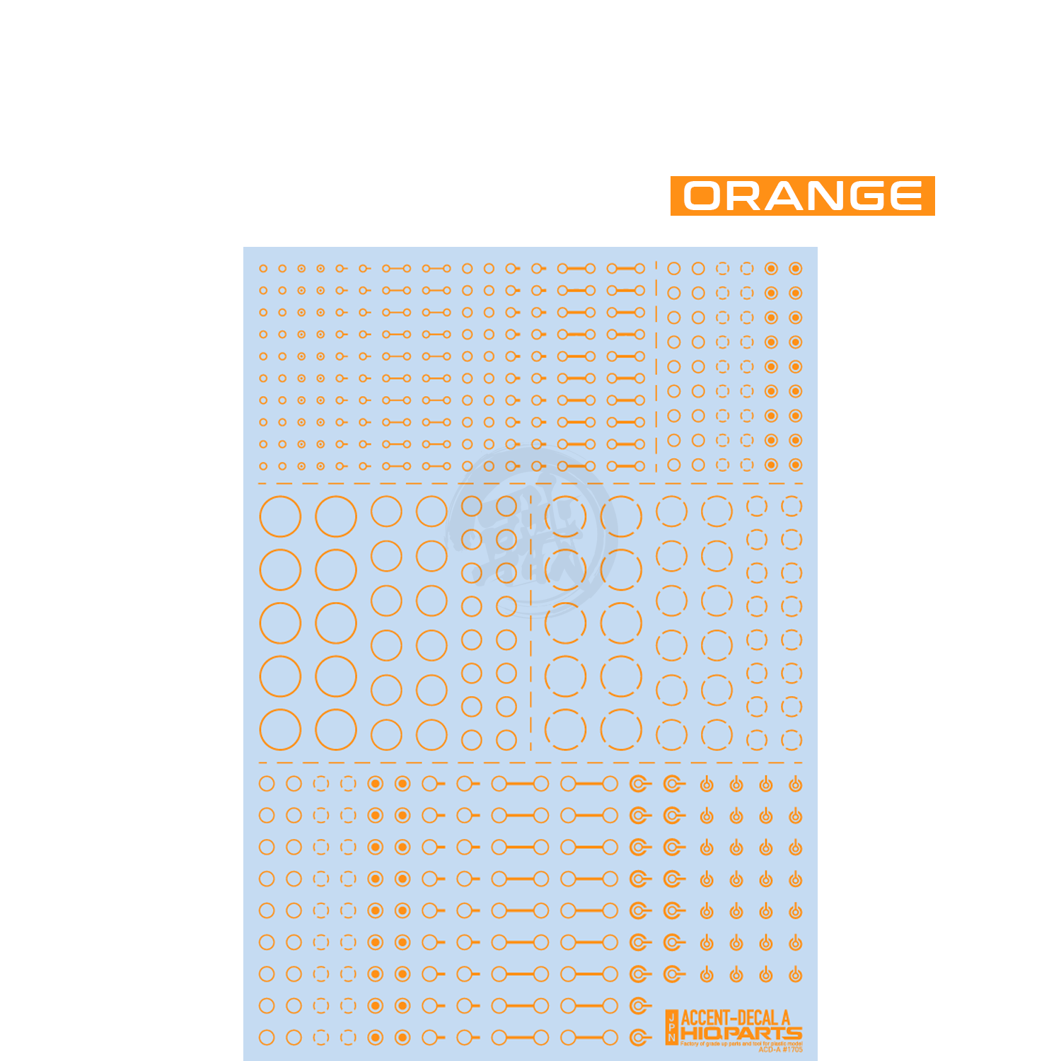 HIQParts - Accent Decal A [Orange] - ShokuninGunpla